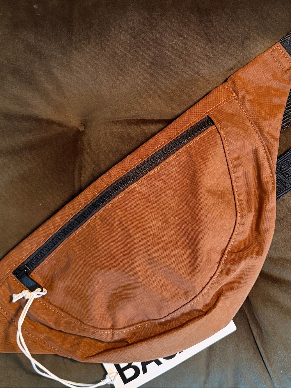 BAGGU Brown Nylon Crescent Fanny Pack